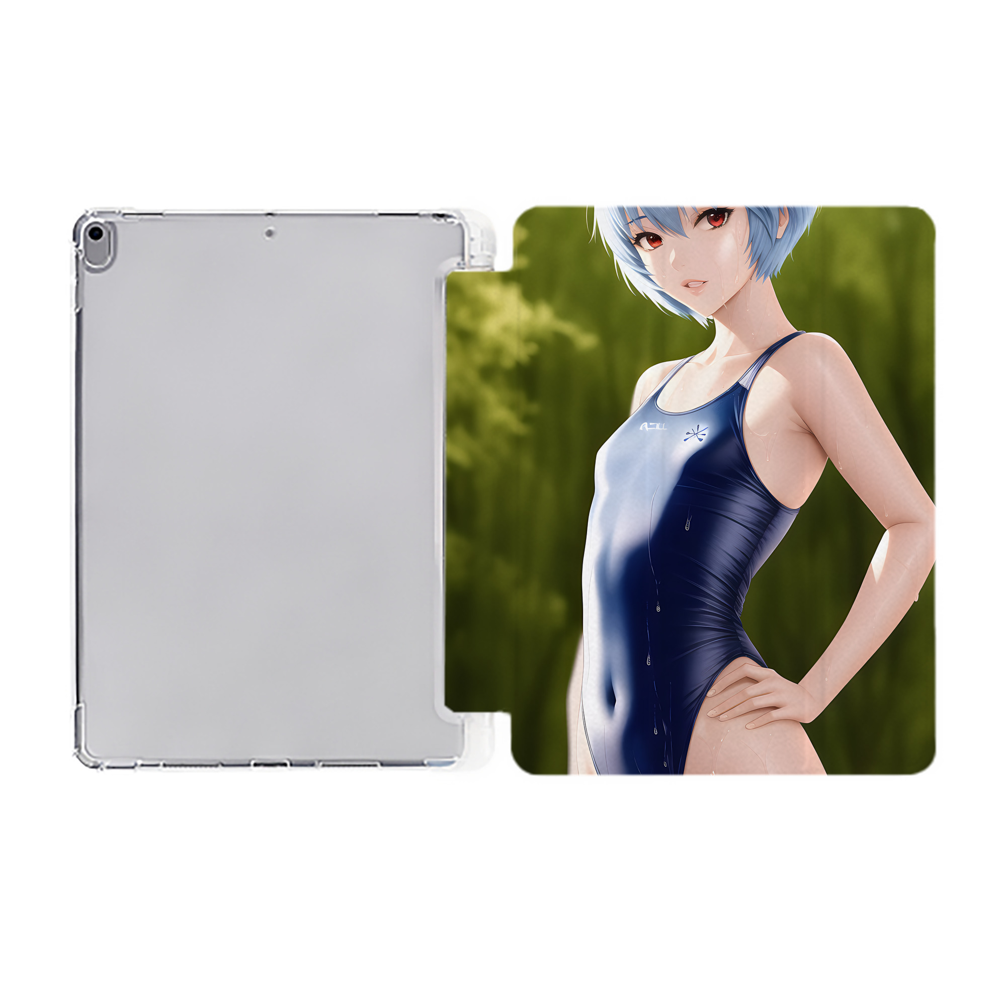 （画像用） EVA 新世紀エヴァンゲリオン IPad ケース ペン収納付き 三つ折りスタンド PUレザー×シリコン 対応機種9.5/10.5/10.9インチ